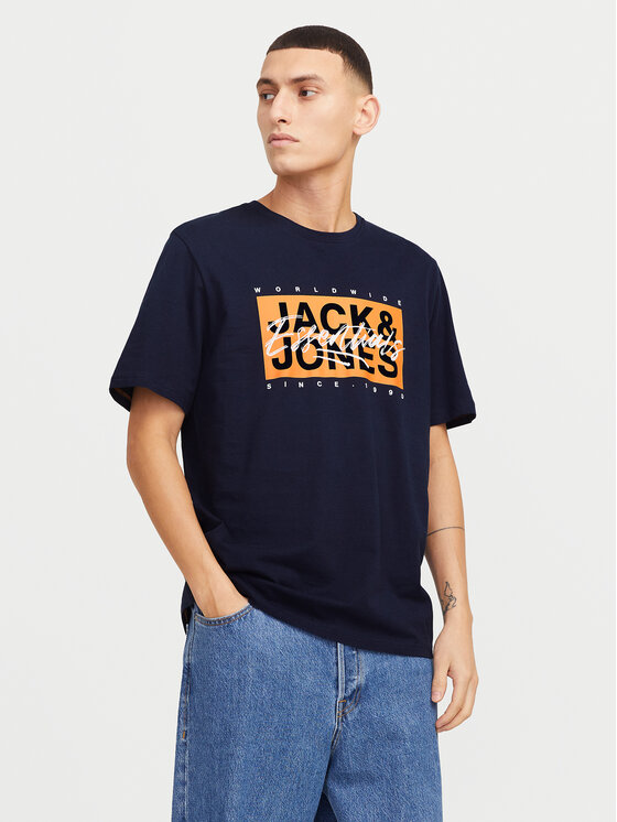 Jack&Jones Tričko Colton 12268439 Tmavomodrá Standard Fit