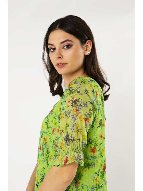 QUIOSQUE QUIOSQUE Halenka 22-TK-203 Zelená Regular Fit