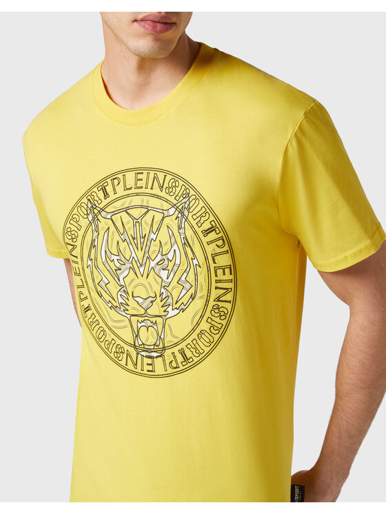Plein Sport Plein Sport T-Shirt 1293 Żółty Regular Fit