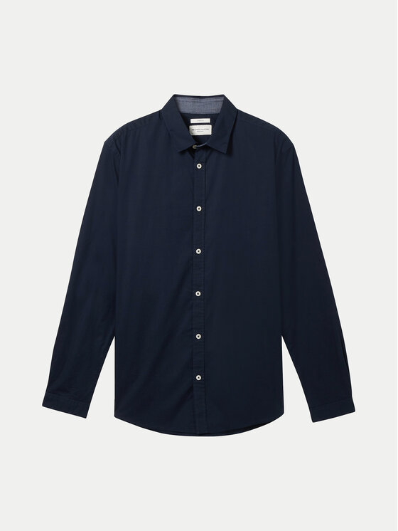 Tom Tailor Tom Tailor Koszula 1037435 Granatowy Regular Fit