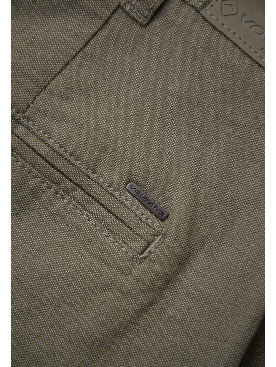Volcano Volcano Chinosy R-PETRO Zielony Regular Fit