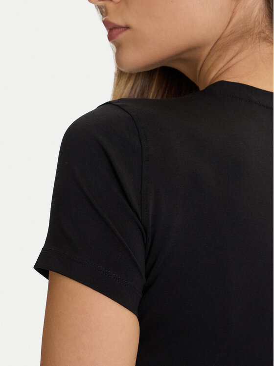 Guess Guess Tričko W5BI15 J1314 Čierna Slim Fit
