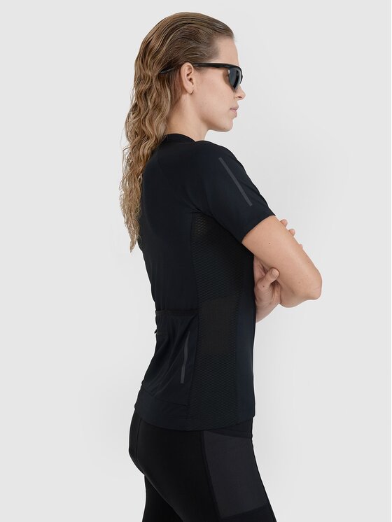 4F 4F Maglietta da ciclismo 4FWSS25TFTSF1291-20S Nero Slim Fit