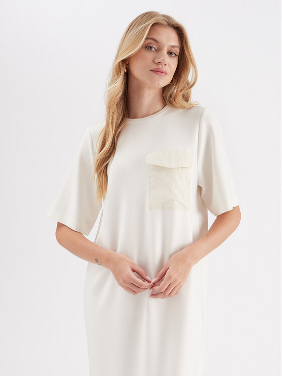 InWear InWear Ежедневна рокля Zev 30108202 Бял Straight Fit