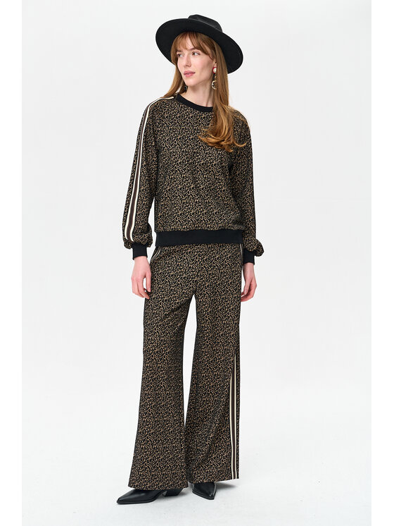 blue shadow blue shadow Spodnie damskie Kosmos Kolorowy Regular Fit