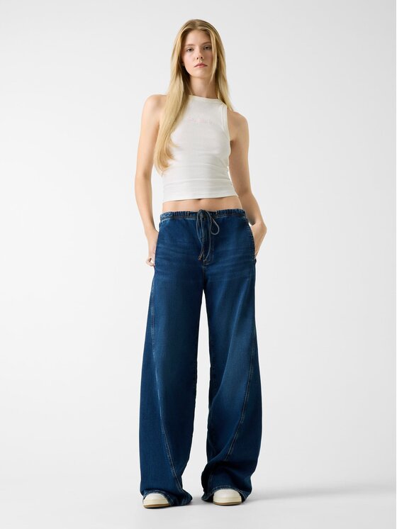 Guess Jeans Guess Jeans Top 180345 Beżowy Classic Fit