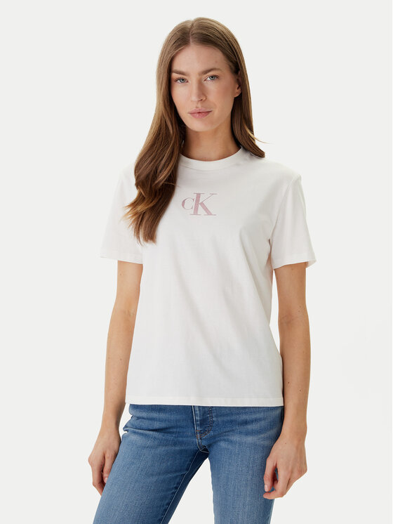 Calvin Klein Jeans Calvin Klein Jeans Tričko Classic Foil LV047E804G Biela Regular Fit