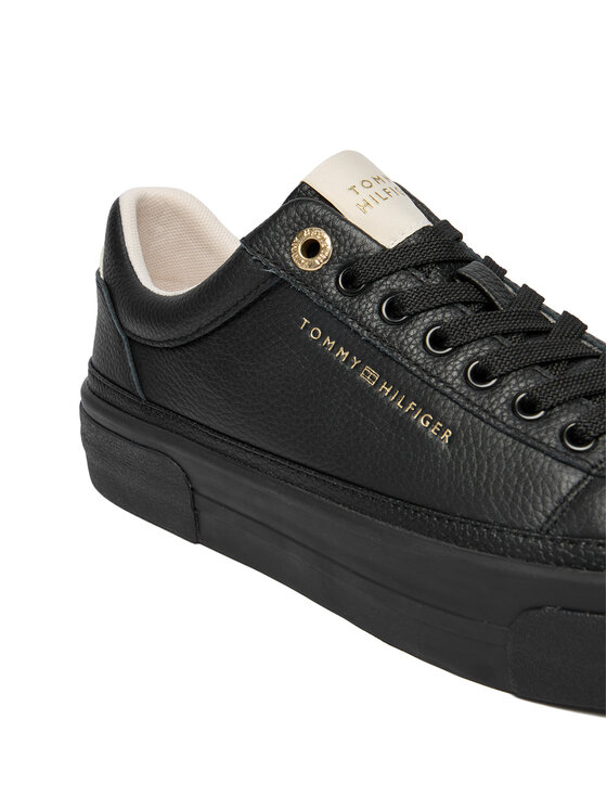 Tommy Hilfiger Tommy Hilfiger Sneakersy Th Platform Sneaker Tumbled Ltr FW0FW09018 Černá