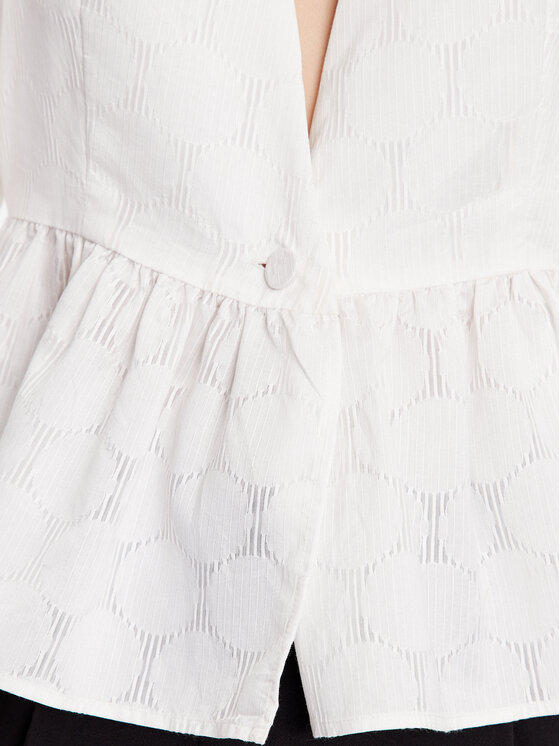 Bruuns Bazaar Bruuns Bazaar Bluză Cuckoo Ingrid BBW3329 Alb Regular Fit