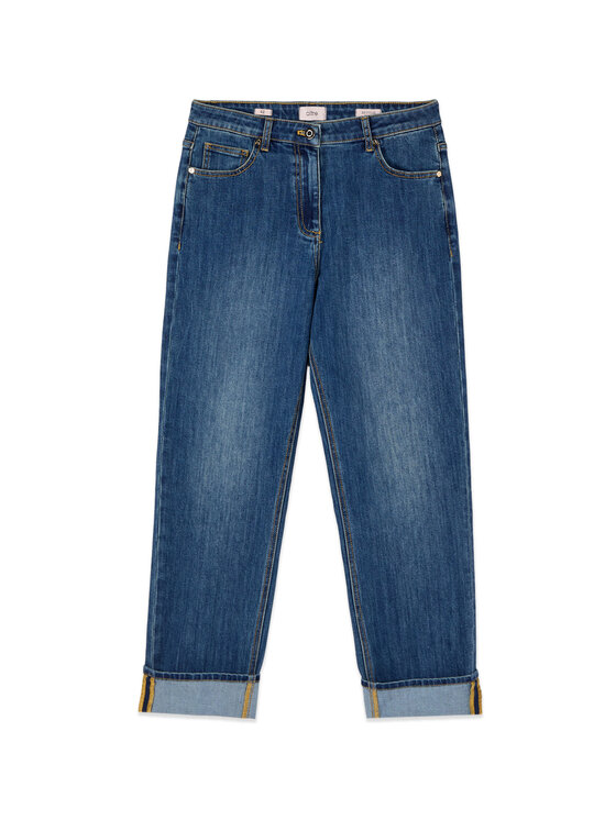 Oltre Oltre Jeansy P462R008896N024 Niebieski Boy Fit