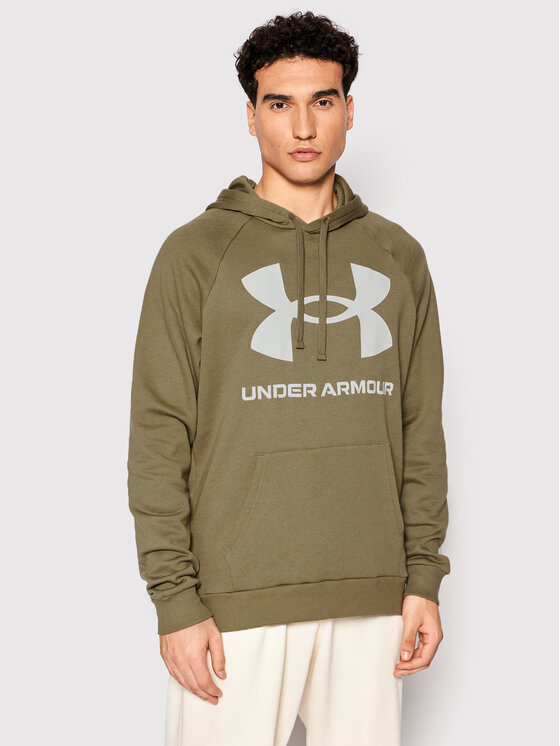Under Armour Sweatshirt Ua Rival Fleece Big Logo 1357093 Vert Loose Fit |  Modivo.fr