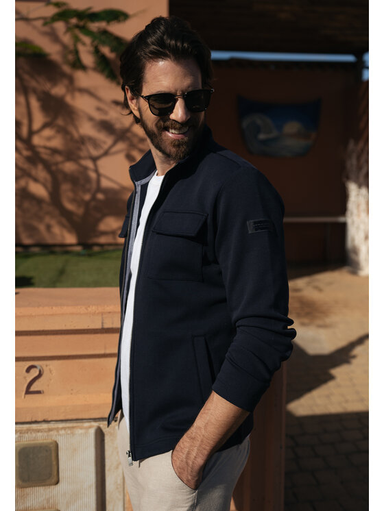 Volcano Volcano Bluza B-NORTH Granatowy Regular Fit