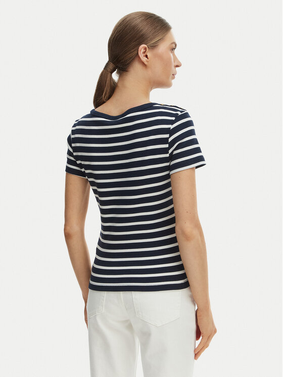 Tommy Hilfiger Tommy Hilfiger Tričko WW0WW49250 Tmavomodrá Slim Fit