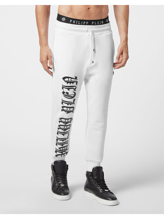 PHILIPP PLEIN PHILIPP PLEIN Jogger nohavice 5707 Biela Jogger Fit