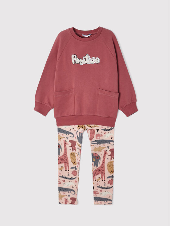 Completo felpa e leggings 4771 Rosa Regular Fit