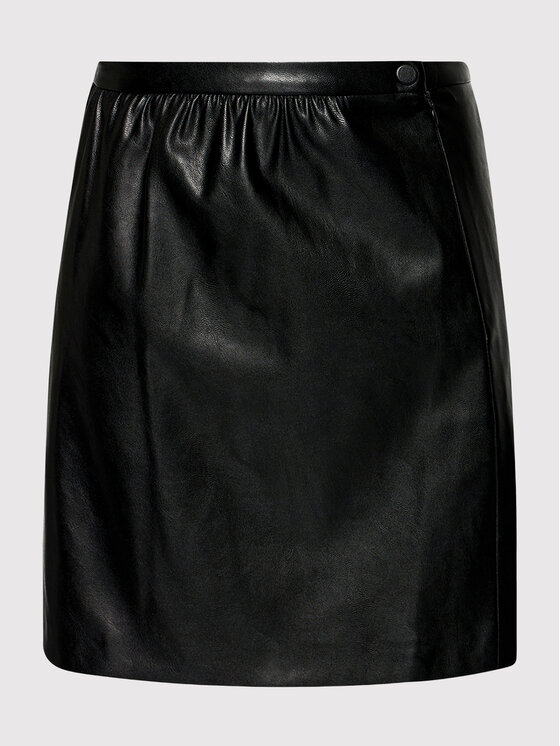 PINKO Pinko Suknja od imitacije kože The Mall AI 21-22 BK01 1G16ET 7105 Crna Slim Fit