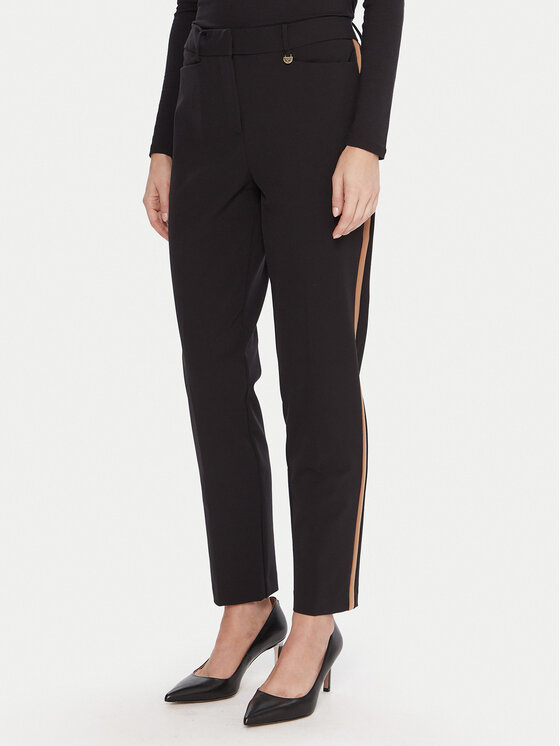 LOLA CASADEMUNT LOLA CASADEMUNT Chino kalhoty LF2514021 Černá Regular Fit
