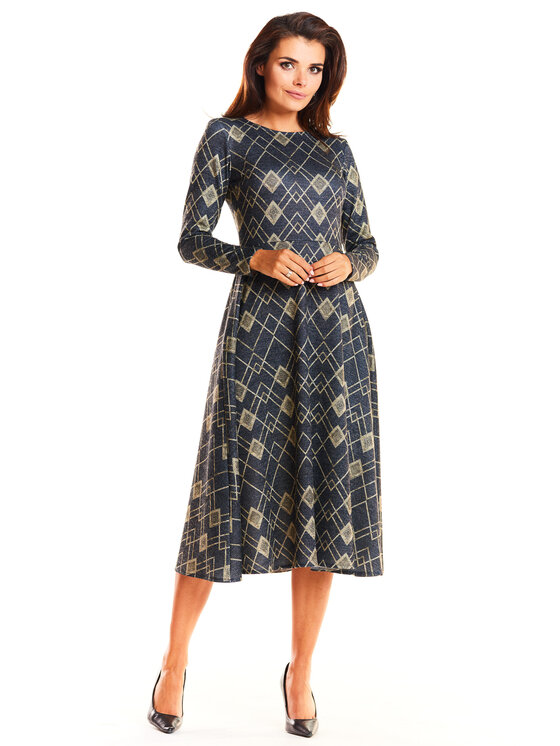 Infinite You Infinite You Sukienka codzienna M183 Złoty Basic Fit
