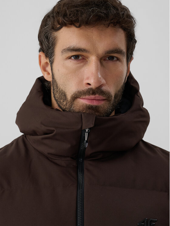 4F 4F Kurtka zimowa URBAN COMMUTER Brązowy ciemny Regular Fit