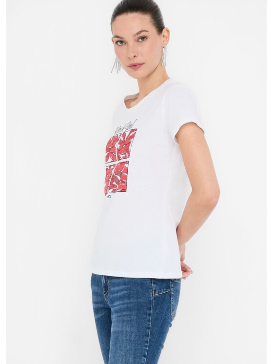 Liu Jo Liu Jo T-shirt UF5265JS923M9942 Bianco Regular Fit