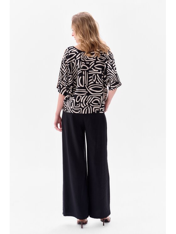 blue shadow blue shadow Bluzka Portines Czarny Regular Fit