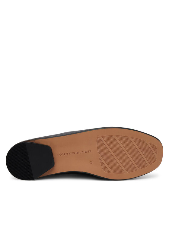 Tommy Hilfiger Tommy Hilfiger Halbschuhe Soft Leather Squared Toe Loafer FW0FW08412 Schwarz