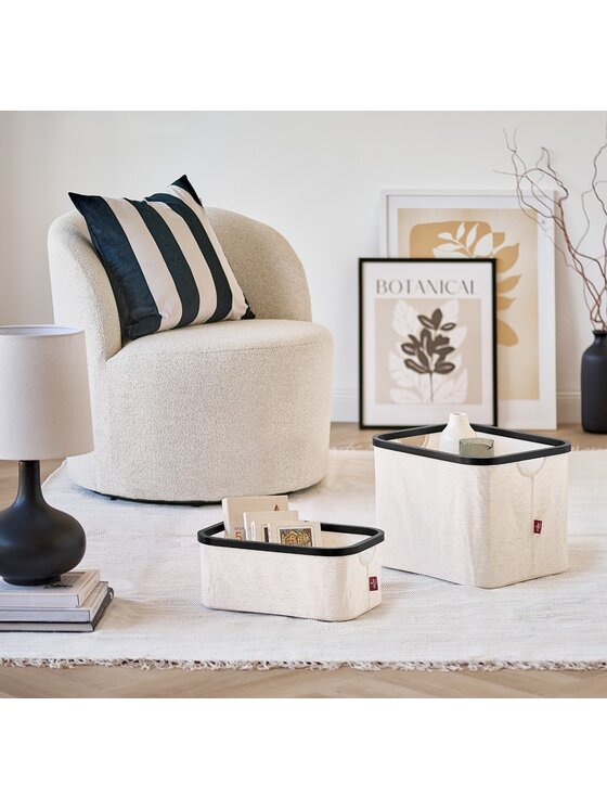 MIAhome MIAhome Kosz tekstylny składany 40x33x30 cm COMPLESSA Beżowy
