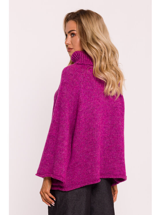 Made of Emotion Made of Emotion Sweter M822 Różowy Baggy Fit