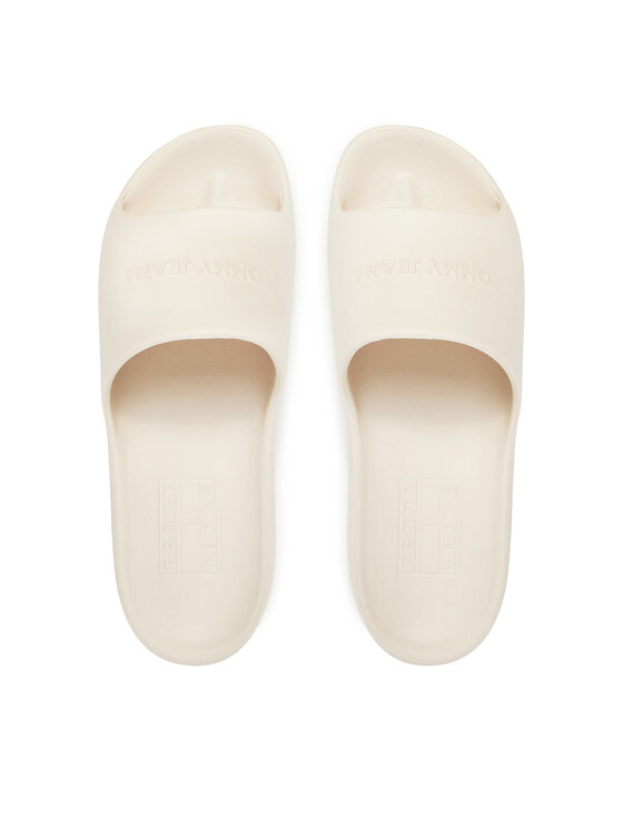 Tommy Jeans Tommy Jeans Natikače Tjw Chunky Pool Slide Ess EN0EN02879 Écru
