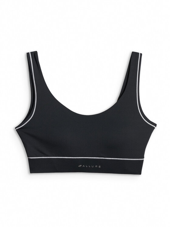 4F 4F Biustonosz sportowy YOGA Czarny