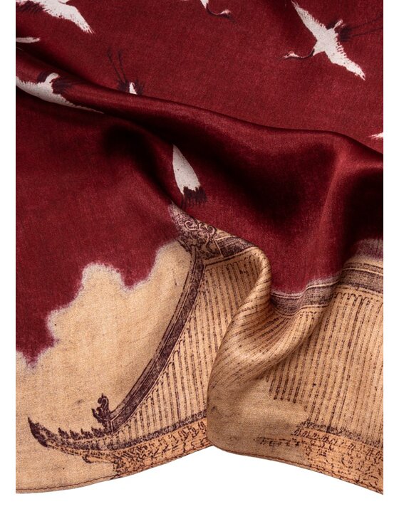 ALLORA BE UNIQUE ALLORA BE UNIQUE Scialle 100% silk Bordeaux