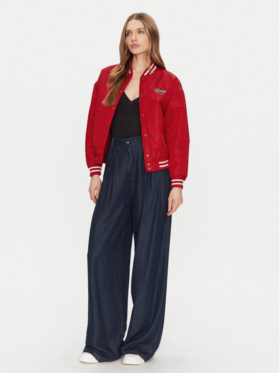 Guess Jeans Guess Jeans Bomber-jakk W5RL43 WHAA2 Punane Regular Fit