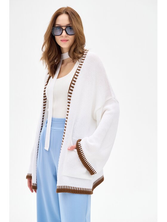 blue shadow blue shadow Kardigan Rea Écru Regular Fit