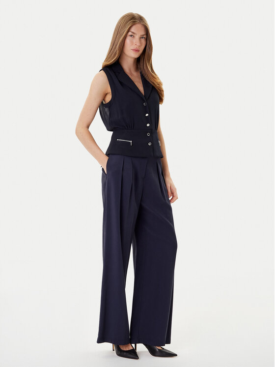 Morgan Morgan Bluza 252-COZIP Mornarsko modra Slim Fit