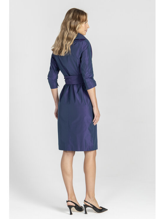 Deni Cler Milano Deni Cler Milano Sukienka koktajlowa W-DC-3378-E5-A4-68-1 Fioletowy Regular Fit