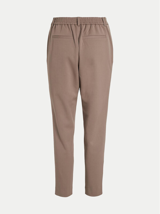 Vila Vila Chino hlače Varone 14087406 Rjava Slim Fit