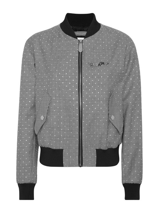 PHILIPP PLEIN PHILIPP PLEIN Kurtka bomber 24593 Czarny Regular Fit