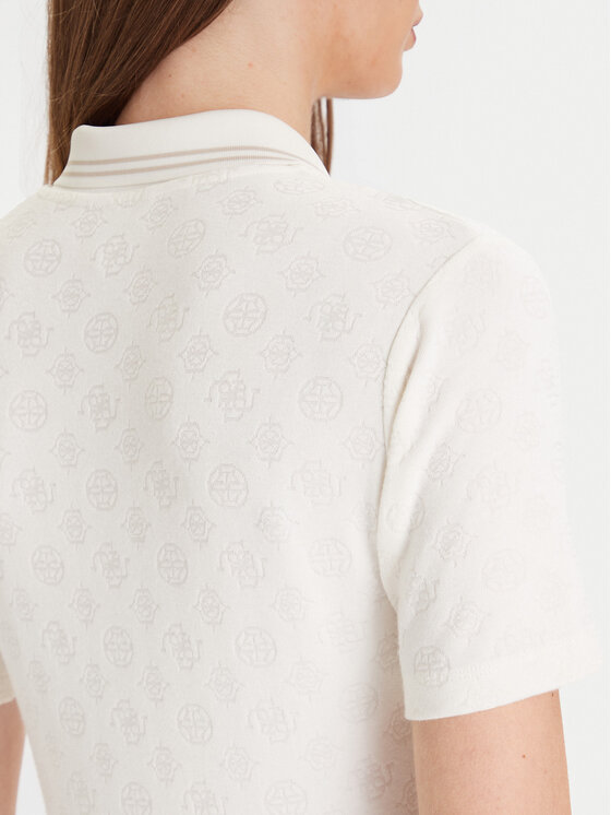 Guess Guess Trikotažinė suknelė V5YK00 KCX12 Écru Regular Fit