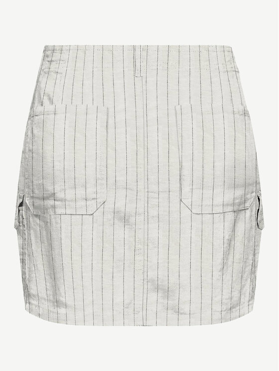ONLY ONLY Mini sijonas Malfy-Caro 15310982 Balta Regular Fit