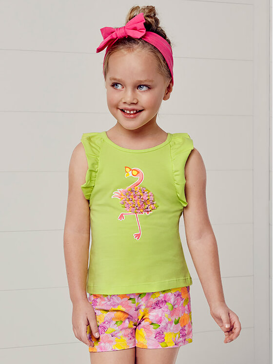Completo top e pantaloncini 3286 Multicolore