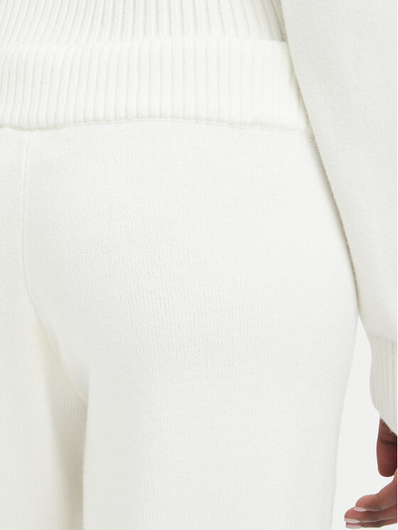 Juicy Couture Juicy Couture Megztos kelnės JCWBJ226310 Kreminė Relaxed Fit