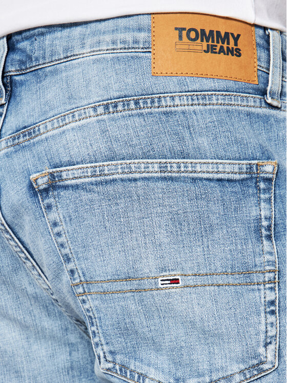 Tommy Jeans Džínsové šortky Scanton DM0DM10559 Modrá Slim Fit • Modivo.sk