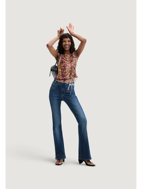 Desigual Desigual Jeansy DENIM_HIPBEL Niebieski Boot Fit