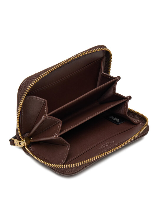 Coach Coach Малък дамски портфейл CM505 Кафяв