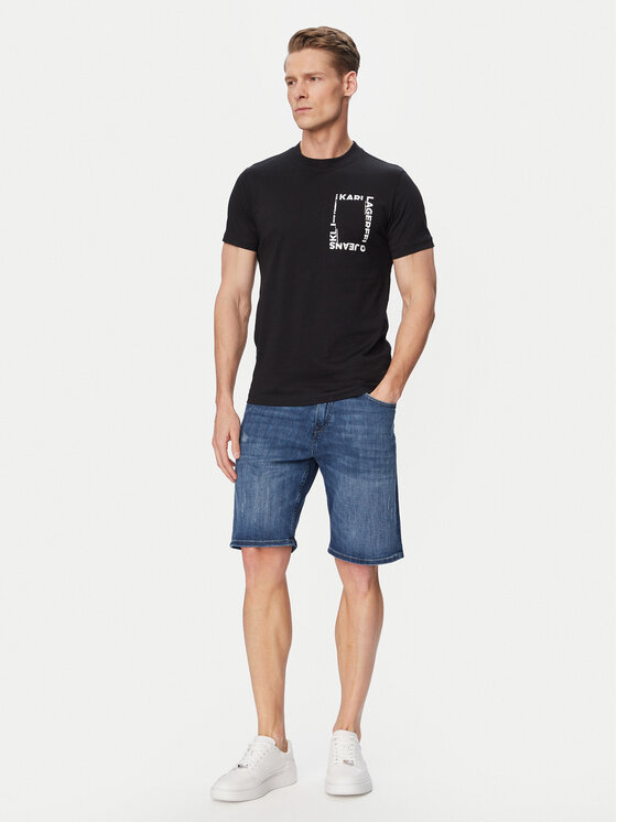 KARL LAGERFELD KARL LAGERFELD Džínsové šortky 265590 562843 Modrá Regular Fit