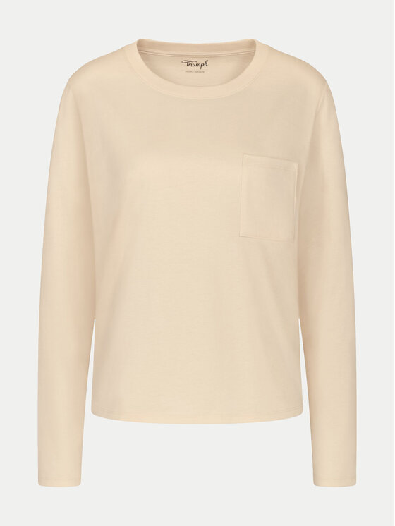 Triumph Triumph Pyjama-T-Shirt 10221070 Beige Regular Fit