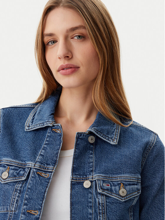 Tommy Jeans Tommy Jeans Kurtka jeansowa Vivianne DW0DW20120 Niebieski Slim Fit