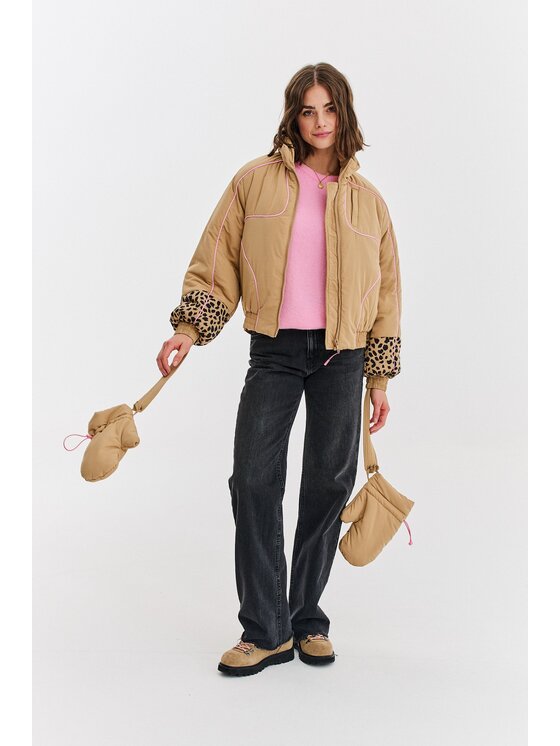 NAOKO NAOKO Kurtka zimowa Tromso Urban Safari Bordowy Regular Fit