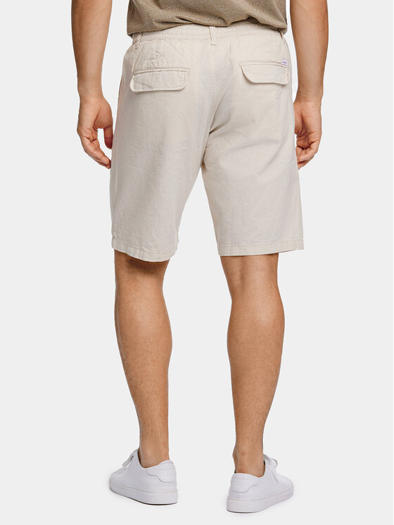 Lindbergh Lindbergh Šortky z materiálu 30-508003 Béžová Relaxed Fit