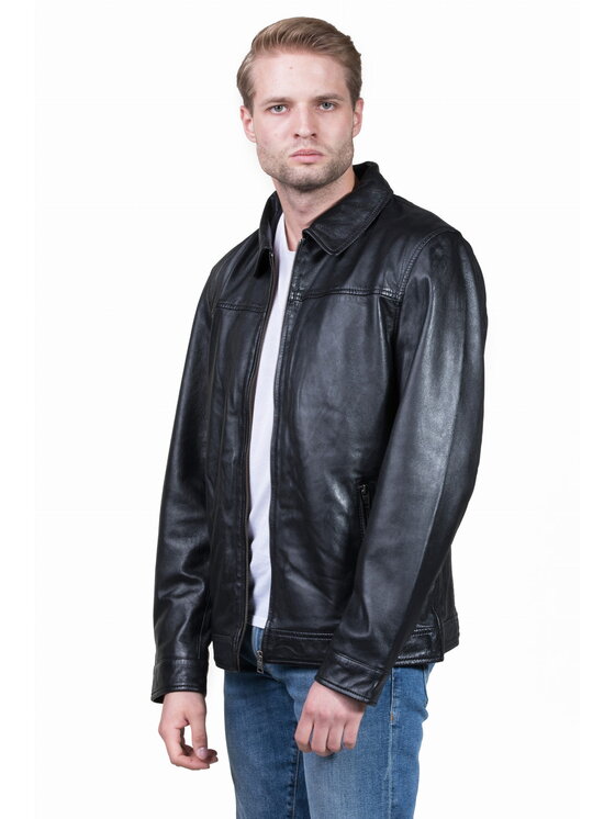 David Ryan David Ryan Kurtka skórzana VITO Czarny Regular Fit